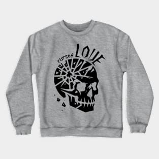 Cursed Love, Broken black skull Crewneck Sweatshirt